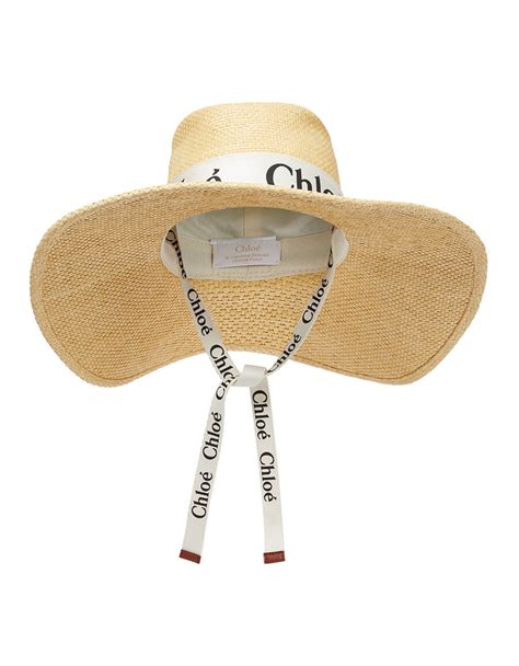 chloe woody raffia hat|Woody Visor Hat In Raffia, Chloé Ribbon, Brass & Leather.